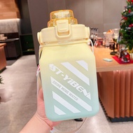 1500ml sport water bottle free straw + strap Air Bottle water cup Candy 1.5L tumbler large volume bo