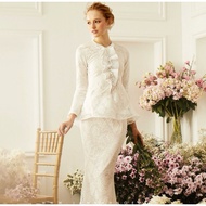 READYSTOCKS PRELOVED JANNAHNOE WHITE DRESS FOR NIKAH