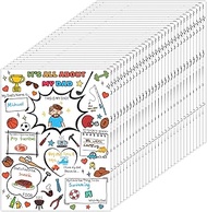 Zoyeven 45 Pcs All About My Dad Poster Pack Father‘s Day Ideal Project Chart Fill in Poster Posters 