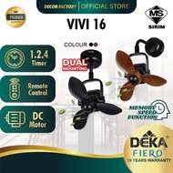DEKA FIERO Fan FIERO VIVI 16 Inch 3 Blades 12 Speed DC Motor With Remote Control Ceiling Fan Wall Fa