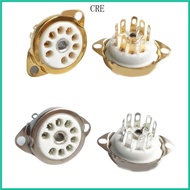 CRE 5pcs Quality Ceramic Tube Socket 9PIN Tube Socket 9-Pin Vacuum Tube Socket for 12AX7 12AT7 12AU7