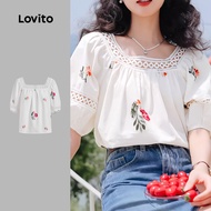 Elegant Blouse Ruffle Neck Hollow Spring/summer Apricot Blouse for Women LB135ED539