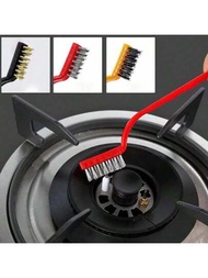 3入組瓦斯爐清潔刷廚房抽油煙機刷銅絲不銹鋼尼龍絲刷廚房清潔工具