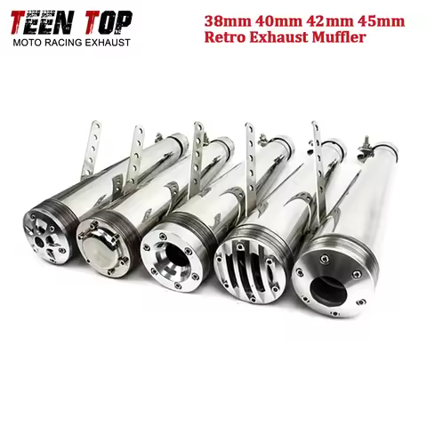 38-45mm Universal Cafe Racer Exhaust Mufflers Silencieux Retro Motorcycle Exhaust Pipe For Honda GB3