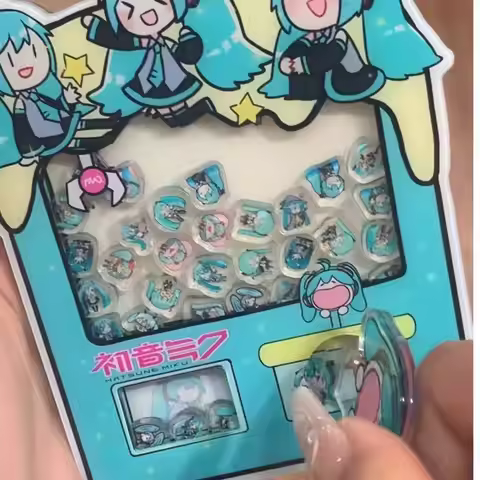 Hatsune Miku Xiaohongshu-style anime merchandise gachapon machine shake-shake acrylic bag charm BFF 