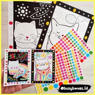 [busyboxes.id] Educational Toys Sticking Sticker cat series Kids Activity Set