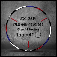 17Inch Reflective Motorcycle Rim Wheel Hub Sticker For KAWASAKI Ninja ZX-25R ZX25R ZX 25R