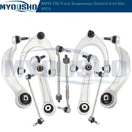 Myousho 10pcs Front Suspension Control Arm Ball Joint Stabilizer Link Tie Rod Kits for BMW 7 Series 