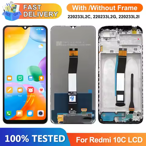 For Xiaomi Redmi 10C 220333QBI Lcd Display Touch Screen Digitizer Assembly With Frame for Redmi 10C 