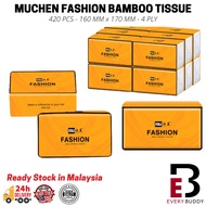 Muchen Fashion Bamboo Tissue 420pcs Orange Tissue Paper Soft Tissue Facial Tissue Baby Hand Tissue P