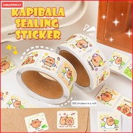 【 MT】Cute Capybara Sealing Sticker Cartoon Label Sticker Decorative Roll Sticker