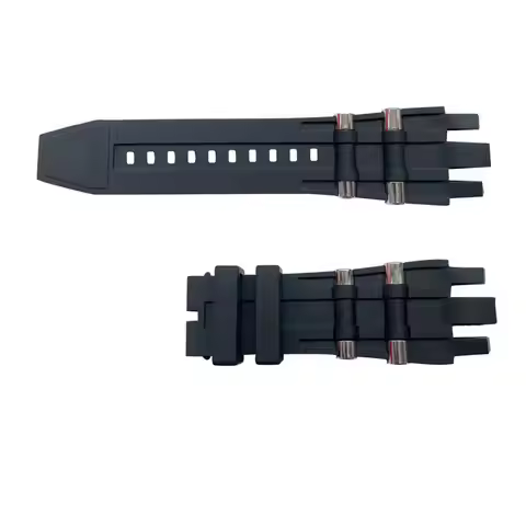 for Invicta Subaqua Reserve GMT Watch Bands Replacement Strap with with Metal Inserts -Black Rubber 