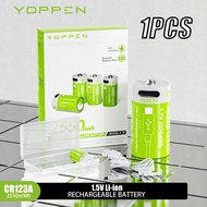 [4PCS]YOPPEN 3.7V 16340 CR123A 2550mWh Rechargeable Battery Type-C Fast Charge Li-ion Bateri for Fla