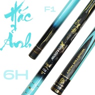 Hua Hac Anh Hand Fishing Rod 6H F1 Light Carbon Specialized in High-end Hunting with free blade floa