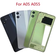 Middle Frame Bezel For Samsung Galaxy A05 A055 Back Battery Cover Housing with Camera lens
