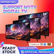 Digital TV 19 inch TV Murah 32'' EXPOSE 19"/22"/24" Television Support MYTV 4K UHD LED Dolby Sound Support CVBS/AUDIO IN