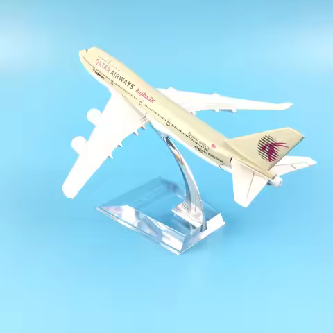 QATAR Airways Boeing 747 B747 400 Airlines 16CM METAL ALLOY MODEL PLANE AIRCRAFT MODEL Kids Toys AIR