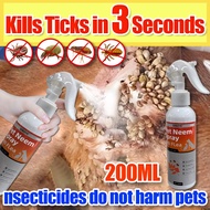SENLOVE 200ML Anti Ticks and Fleas For Dogs and Cats Pulgas Killer Spray Pantanggal Ng Garapata Sa A