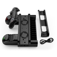For PS4/PS4 Slim/PS4 PRO Vertical Stand with Cooling Fan Cooler Dual Controller Charger Charging Sta