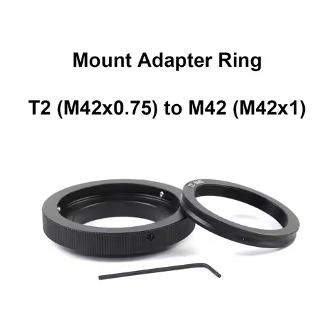 T2-M42 for T2 (M42x0.75) mount lens - M42 (M42x1) mount camera Mount Adapter Ring T-M42 for telescop