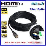 Fiber Optic HDMI 2.0 Cable Premium High Speed Active Optic HDMI Cable (30M 40M 60M 80M 100M) Support 3D 4K 60Hz