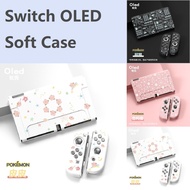 Dockable Protective Case compatible with Switch OLED Soft Shell Pokemon Theme Casing Accessories for Switch Joycon Controller