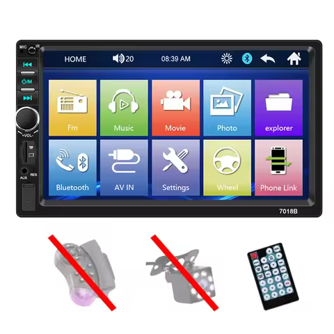 Universal 2 Din Car Radio 7" HD Touch Screen Autoradio Multimedia Player Universal Car Stereo MP5 Pl