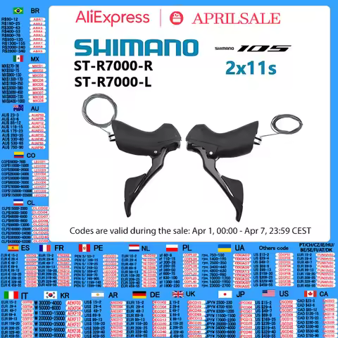 Shimano 105 R7000 Shifter 2x11 Speed Left Side 2S Right 11S Road Bike Shift Dual Control Lever R7000