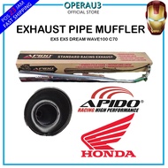 EX5 EX5 DREAM WAVE100 C70 APIDO STANDARD RACING EXHAUST PIPE MUFFLER /KING DRAG/NLK/RED LEO