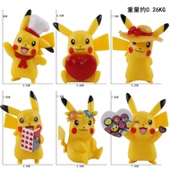 ** NEW * 6 IN 1 Pikachu Cake Decoration Doll/NEW 6-Piece set Q Version Pikachu Cake Decoration Doll 