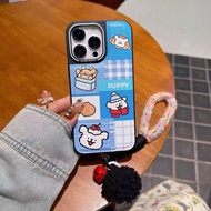 Hình vẽ người que Doodle hai lớp động vật dễ thương IMD 2 trong 1 Ốp điện thoại cho Iphone 13 14 15