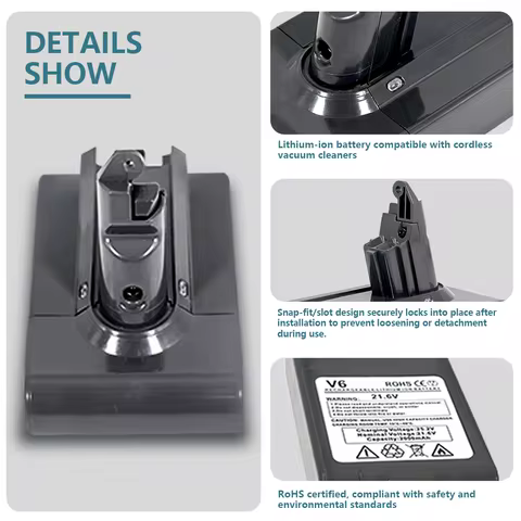 21.6V 3Ah rechargeable 18650 10C FOR Dyson V6 cell lithium battery Vacuum Cleaner Battery V6 DC56, D