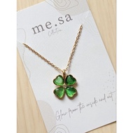 Queen of tears inspired 4 leaf clover necklace
