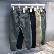 kargo pants men seluar kargo lelaki seluar kargo Stitching Labor Protection Wear-Resistant Trousers