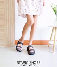 Stario ♦️ พร้อมส่ง ส่งไว รุ่น FM101 สูง 2.5 นิ้ว รองเท้าผู้หญิงแฟชั่น รองเท้าฟิตฟอปเพื่อสุขภาพ ซับใน