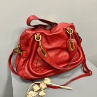 Chloe Paraty 經典 紅色 小牛皮 絕版 古董包 vintage