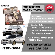 NGK Premium RX Spark Plug - Subaru Impreza 2.0L GC8 GF8 EJ20 22B 2.2L Ej22 Turbo DOHC Engine Year 19