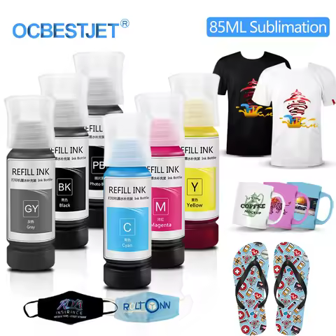 85ML Eco-Tank Sublimation Ink For Epson 011 012 013 014 114 115 552 L8160 L8180 L8168 L8050 ET-8500 