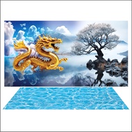 3d Glue Decal Painting, Aquarium Fish Tank Sticker, Arowana Fish Tank (Back Sticker Painting)