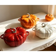 25cm Pumpkin Enameled Cast Iron Dutch Oven with Lid food pot soup pot dutch oven Family cookware Gif