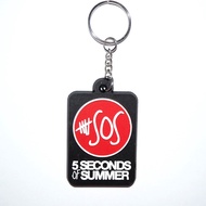 SOS 5 seconds of summer Rubber Keychain