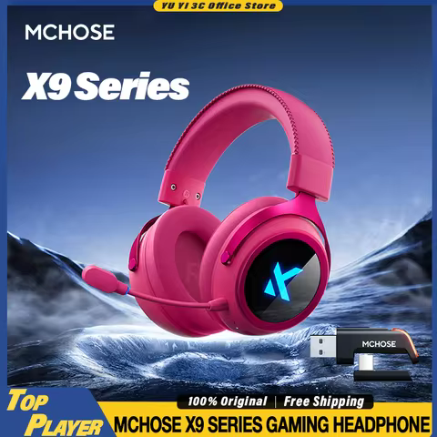 MCHOSE X9 Gaming Headphone BT 2.4G 15MS Low Latency Wireless Lightweight Design 360-degree ENC Noise
