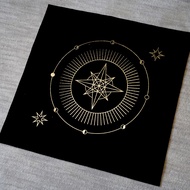 【Wireless】 Tarot Cloth With Zodiac Signs And Calendar Celestial Tarot Altar Cloth For Tarot And Orac