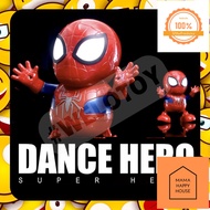 ตุ๊กตาหุ่นยนต์ Spiderman เต้นได้ใส่ถ่านหุ่นฮีโร่เต้น Dance hero มีเสียงมีไฟ Mama Happy House