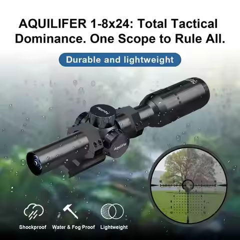 Aquilifer 1x8x24 LPVO Tactical Rifle Scope Optical for AR15 AK47 Hunting and Shooting AR15 Accessori