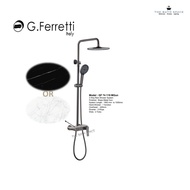 (SGLocal SUPPLIER)G.FERRETTI  PainoKey Gun Metal Rain Shower Set w Marble|Gun Metal Rainshower Set|3