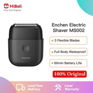 Enchen Pencukur Elektrik Electric Shaver MS002 Waterproof 3 Flexible Blades Shaver With Travel Lock
