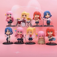 9Pcs/Set 10cm Anime Bocchi The Rock Jazz Drum Kit Gotoh Hitori Ljichi Nijika Yamada Ryo Kita Ikuyo P