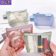 DGT Stereoscopic Triangle Mesh Coin Pouch Key Bag Earphone Bag Coin Pouch Transparent Storage Bag B5