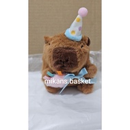 GANTUNGAN [Ready to Ship/ Ready to Ship] Birthday Capybara Keychain Plush (Beard Papa) Bag charm/Cut